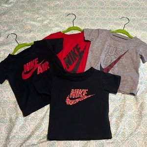 Nike t-shirts (4) multiple styles 12 months